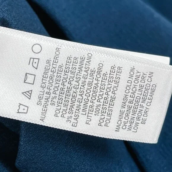 Dress the Population Tiffany Orchard One Shoulder Midi Dress Bow Shoulder Blue - Picture 10 of 10